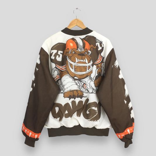 Cleveland Brownn NFL Satin Varsity Jacket XLarge