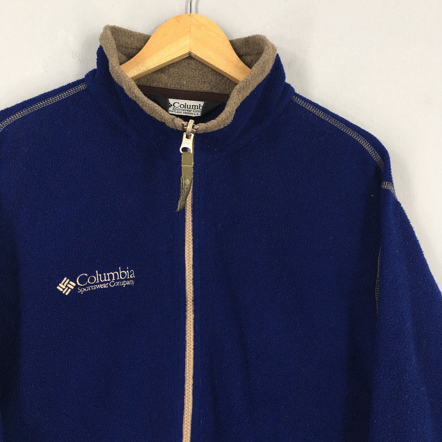 Columbia Blue Fleece Polartec Sweater Medium