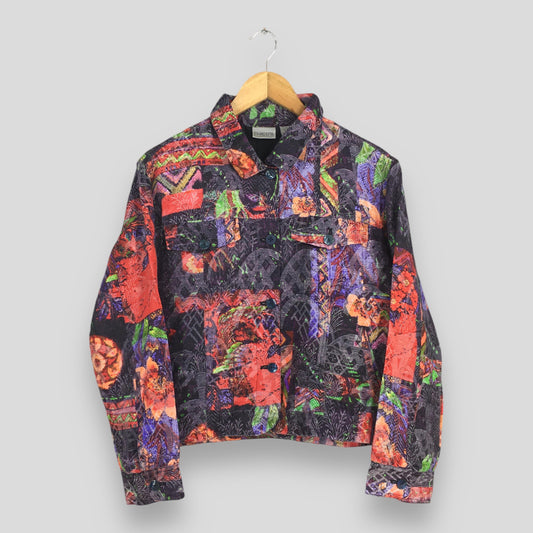 Baroque Abstract Psychedelic Multicolor Jacket Small