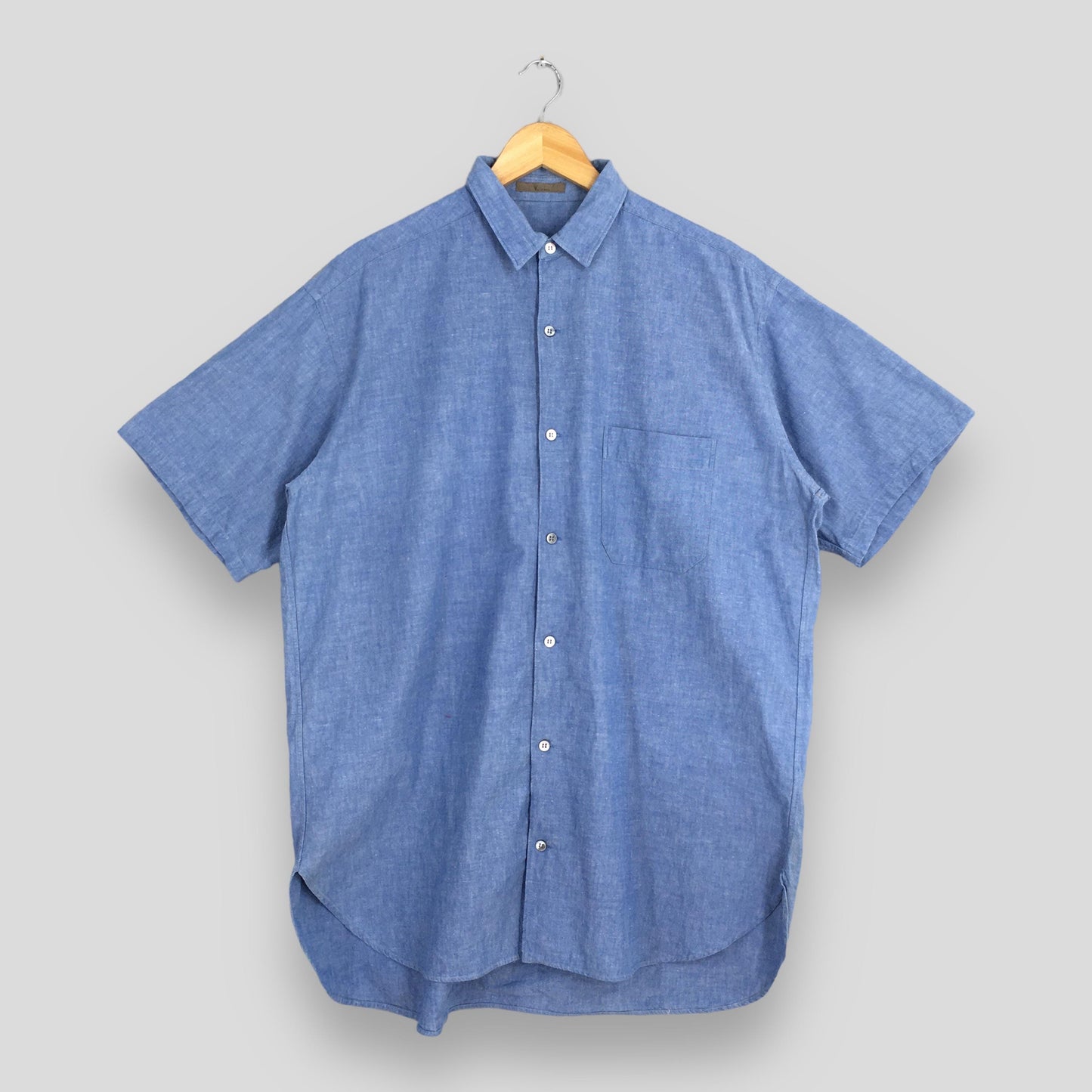 Ys For Men Yohji Yamamoto Blue Shirt XLarge