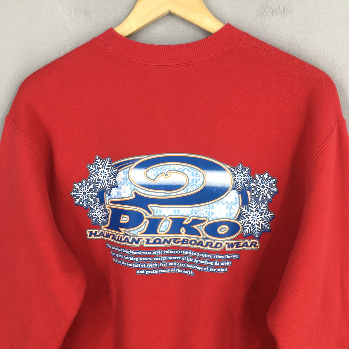 Piko Surf Red Sweatshirt Medium