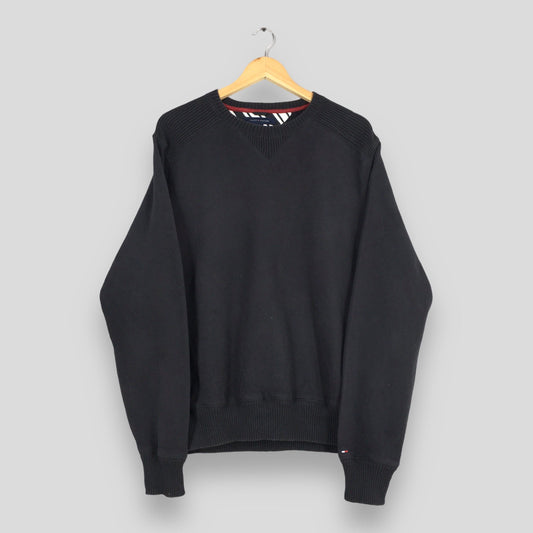 Tommy Hilfiger Plain Black Sweater Medium