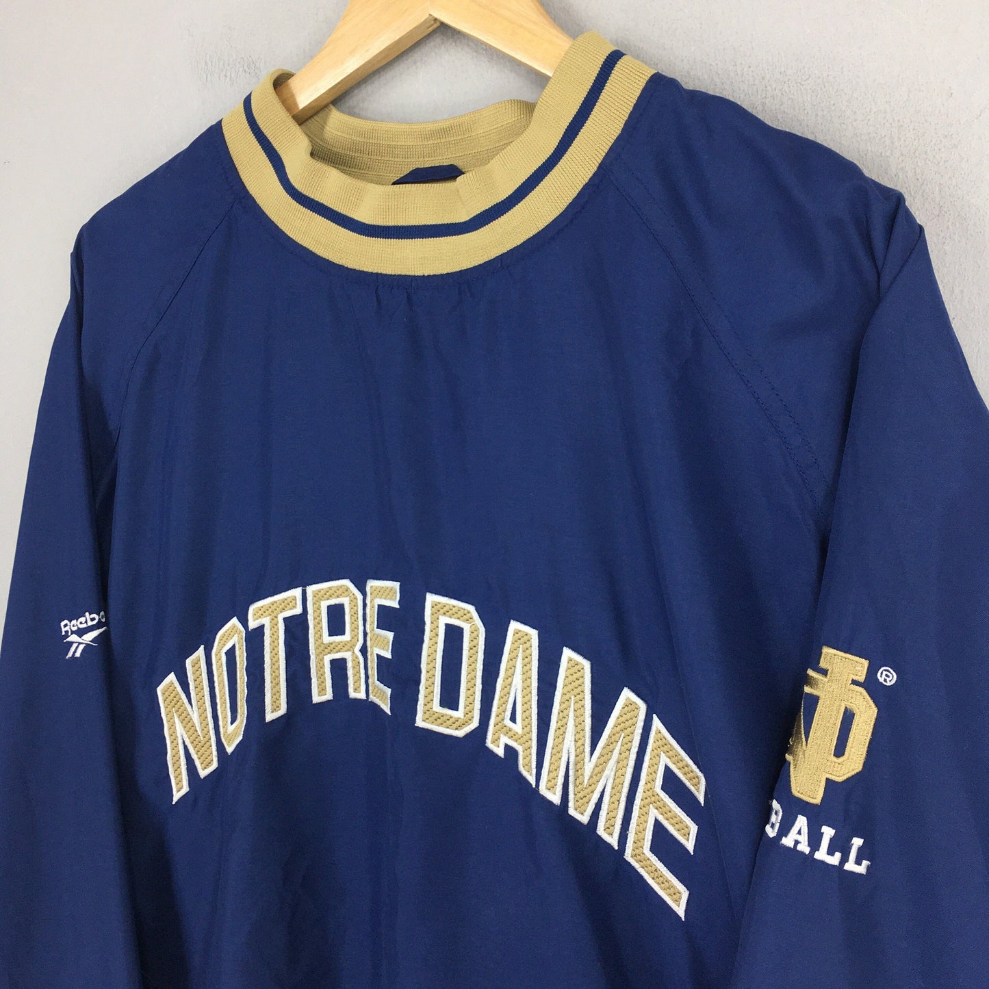 University Notre Dame Blue Pullover Sweater Large