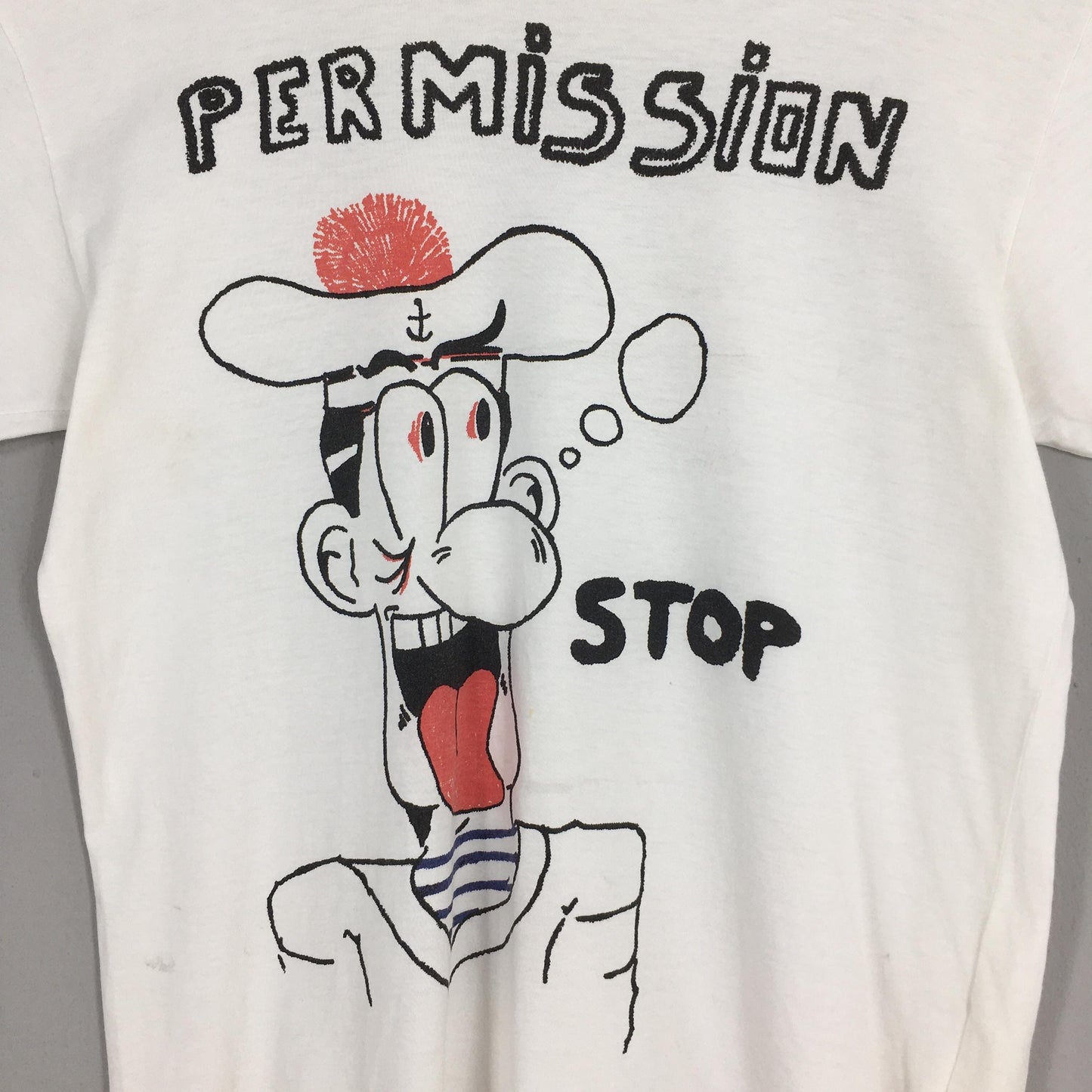 Comme Des Garcons Permission Stop White T shirt Medium