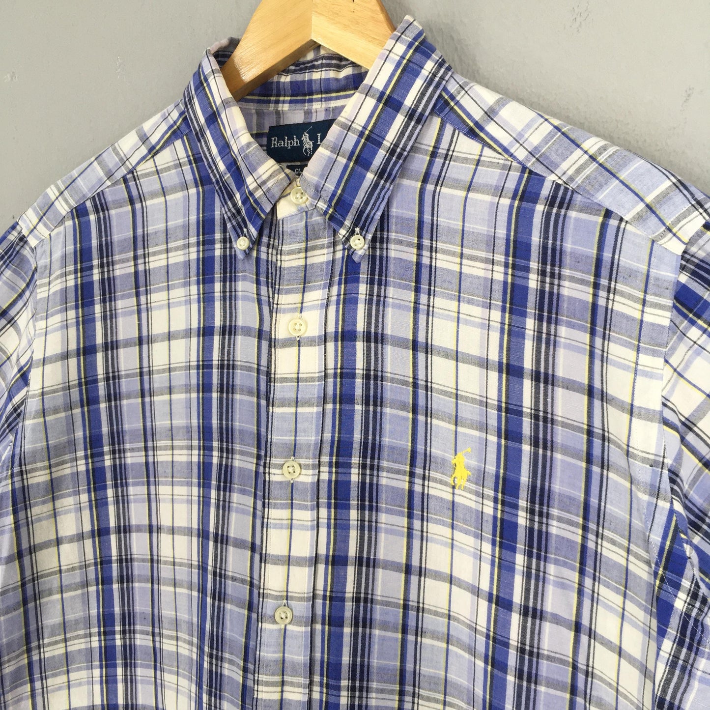 Polo Ralph Lauren Checkered Blue Shirt Large