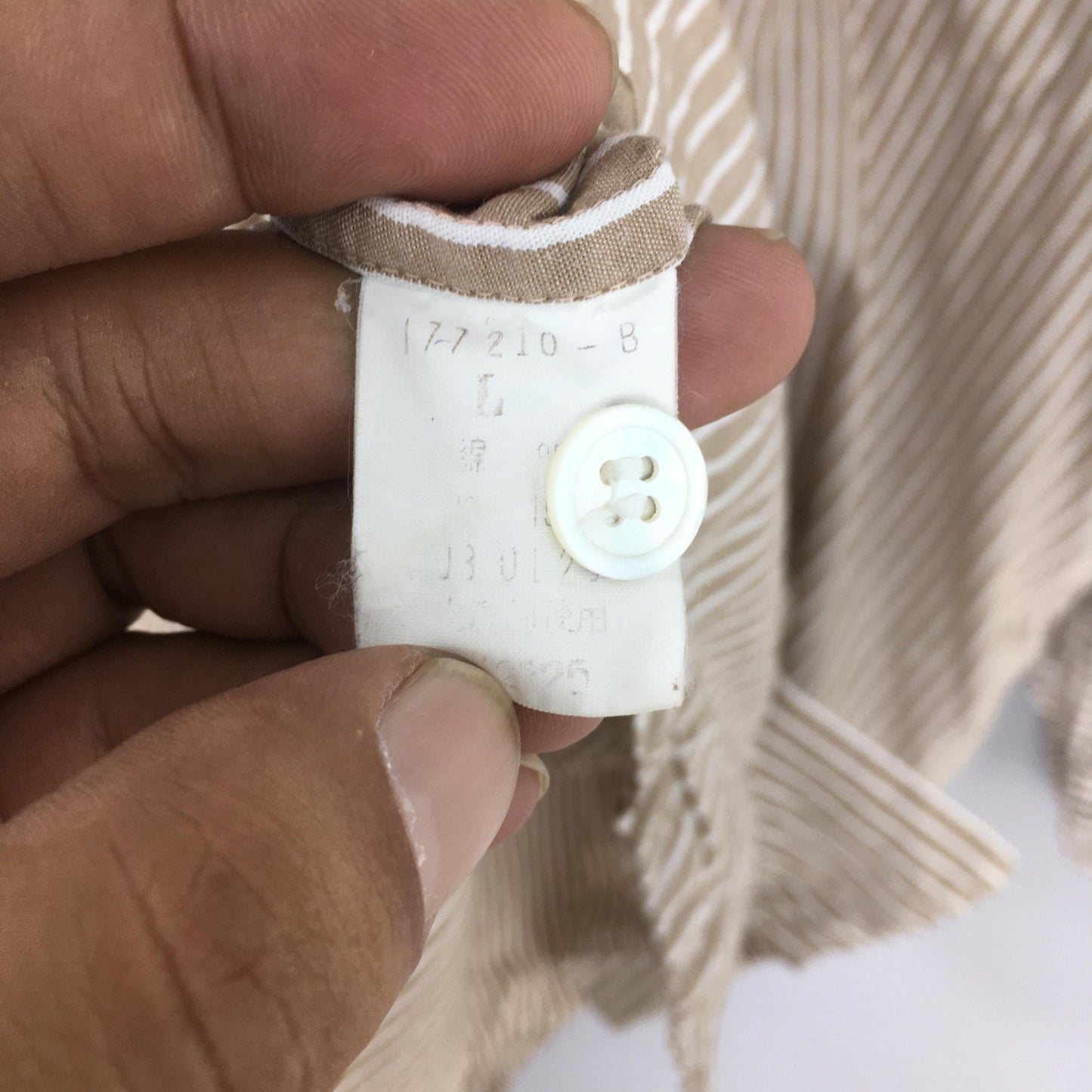 Issey Miyake Brown Stripes Shirt Large