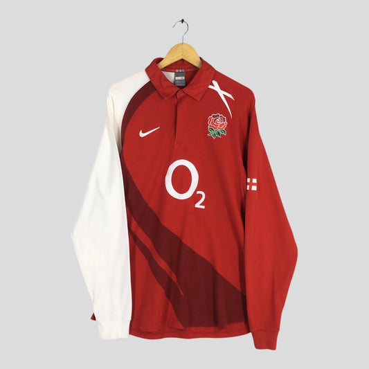 Nike O2 England Rugby Jersey Polo Rugby Shirt 2XLarge