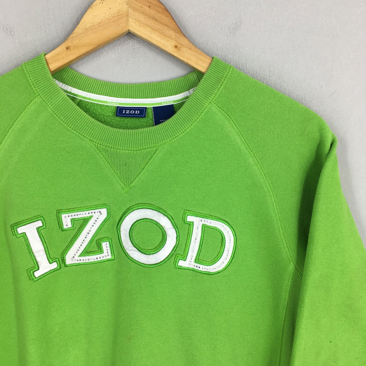 Izod Spell Out Embroidered Sweatshirt Women Small