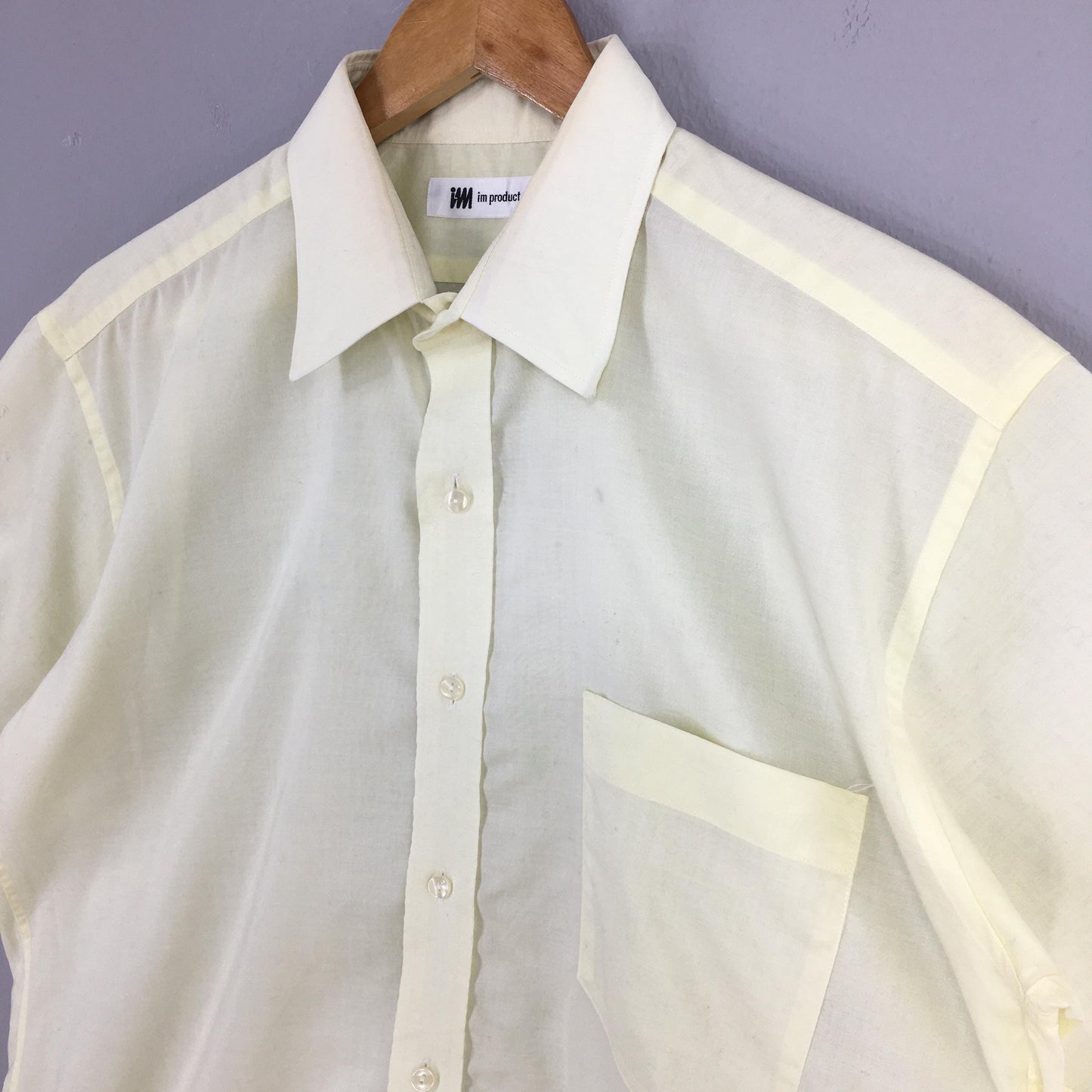 Issey Miyake Yellow Plain Shirt Large