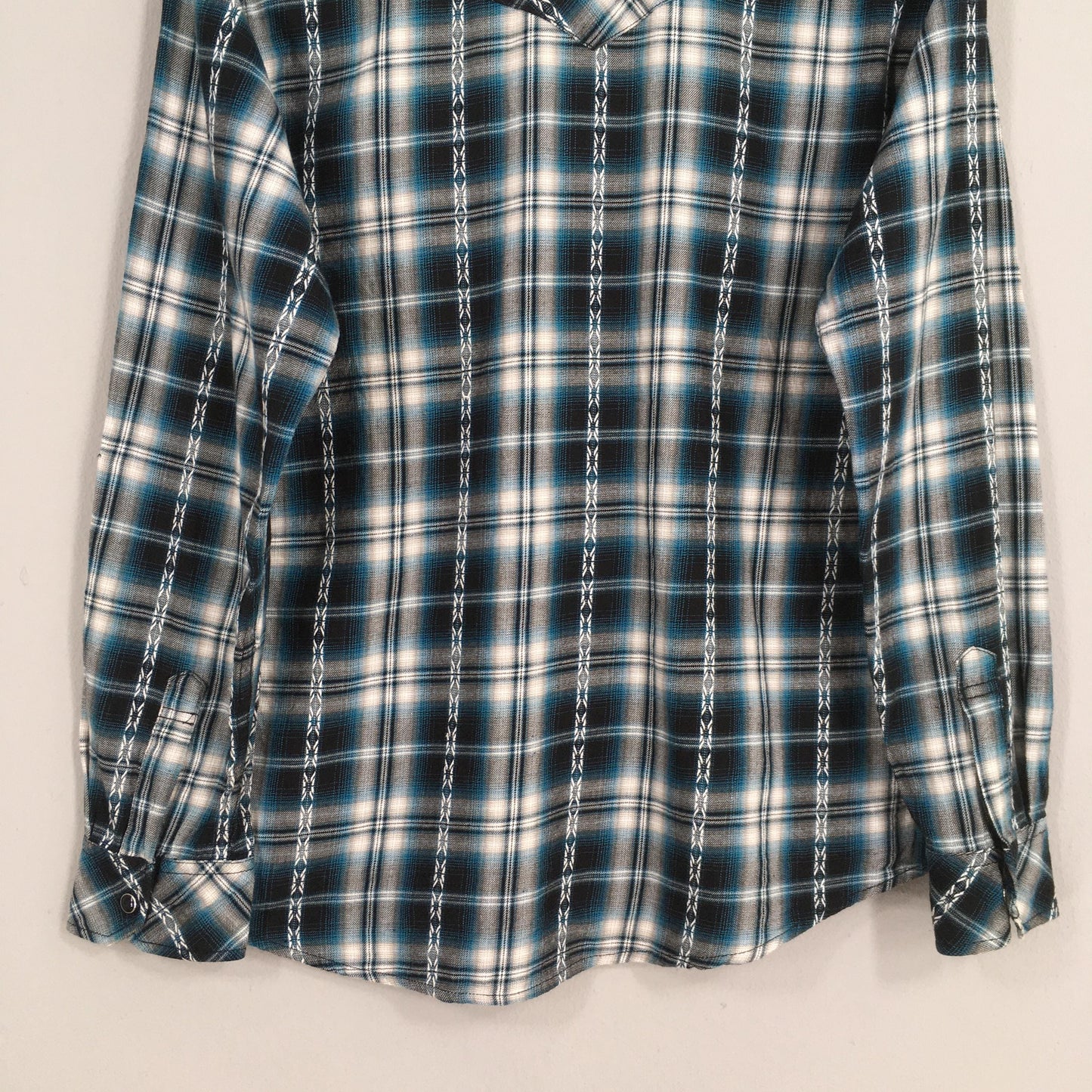 Avail Mode Plaid Shadow Checkered Shirt Medium