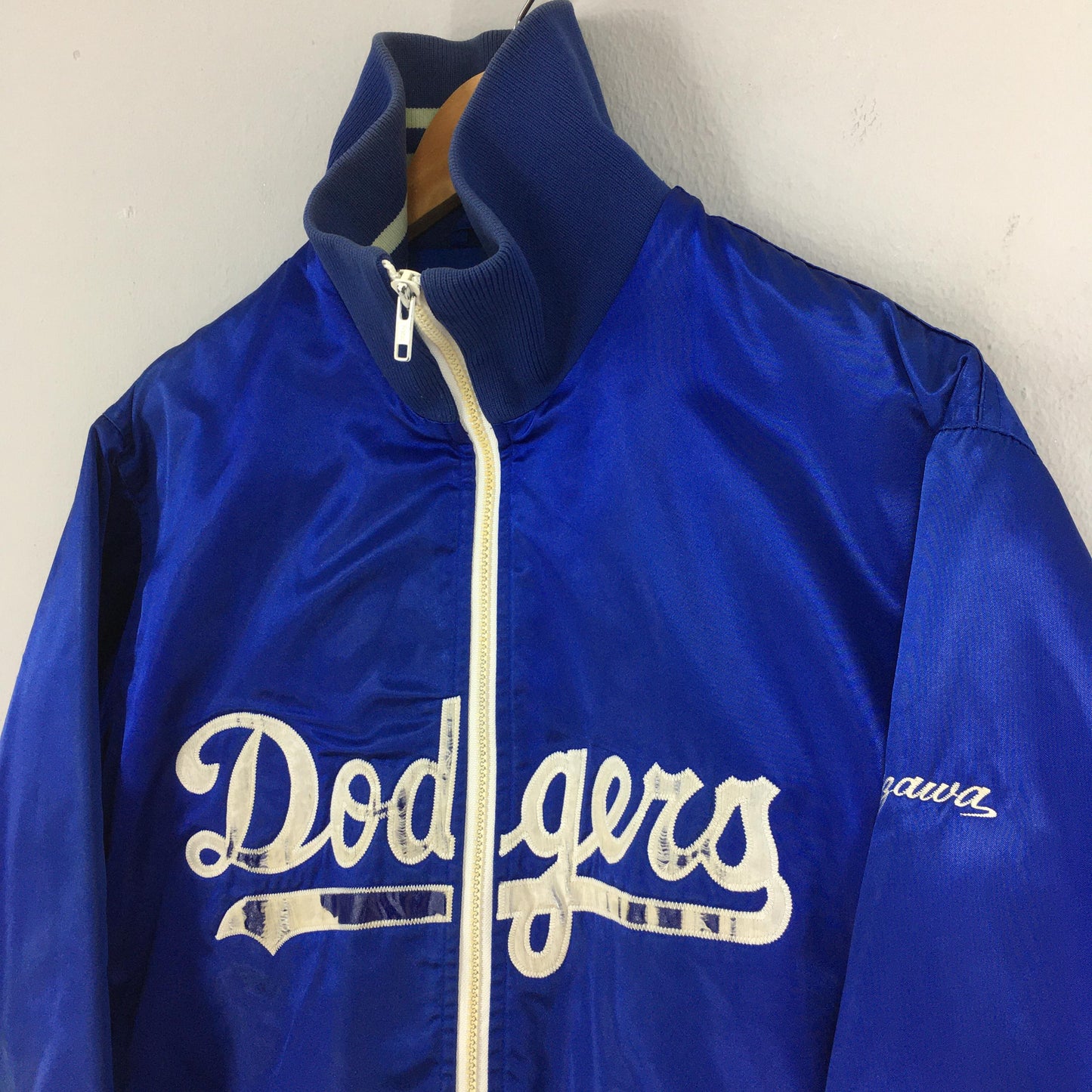 LA Dodgers MLB Stadium Varsity Satin Jacket Large