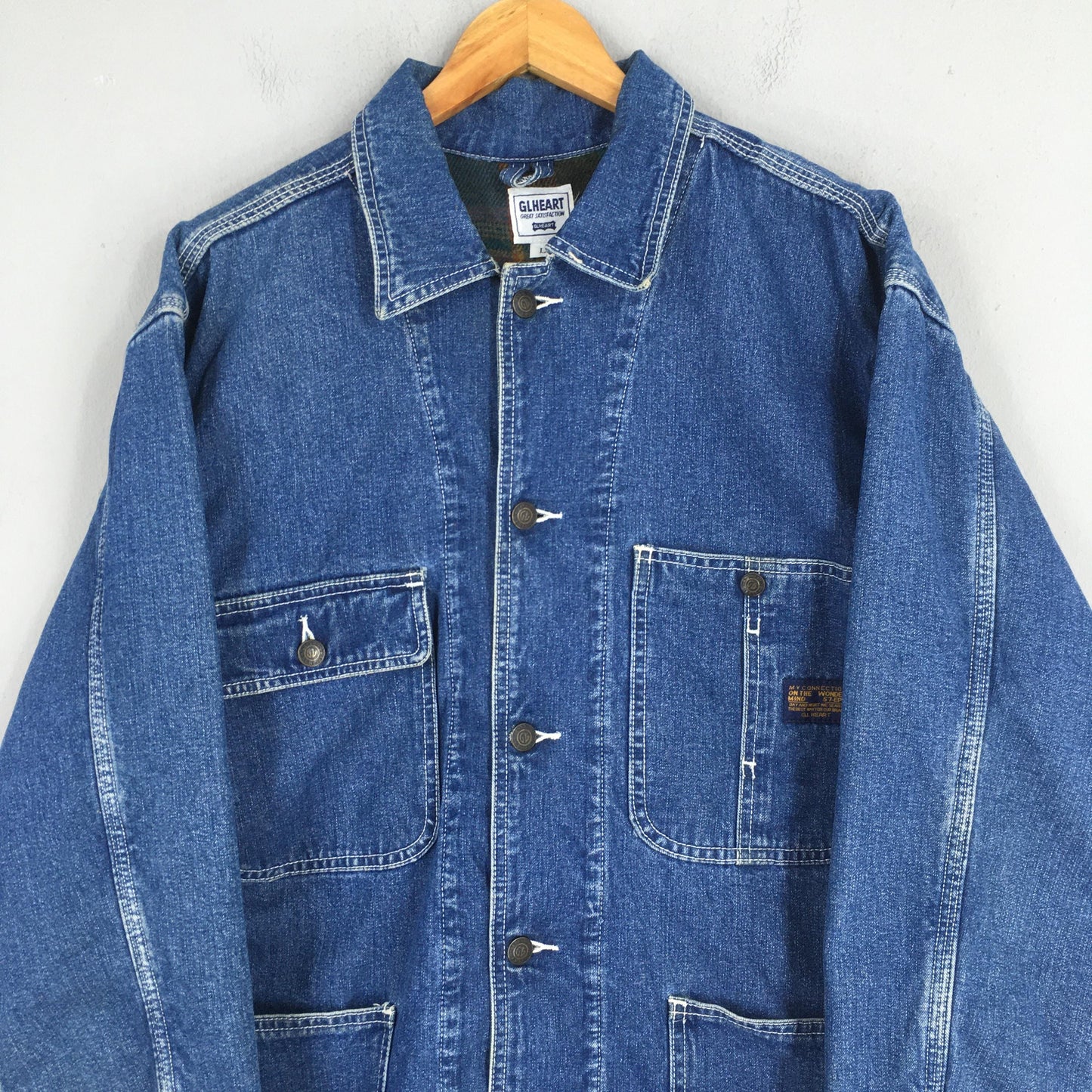 GL Heart Sanforized Denim Worker Jacket Large