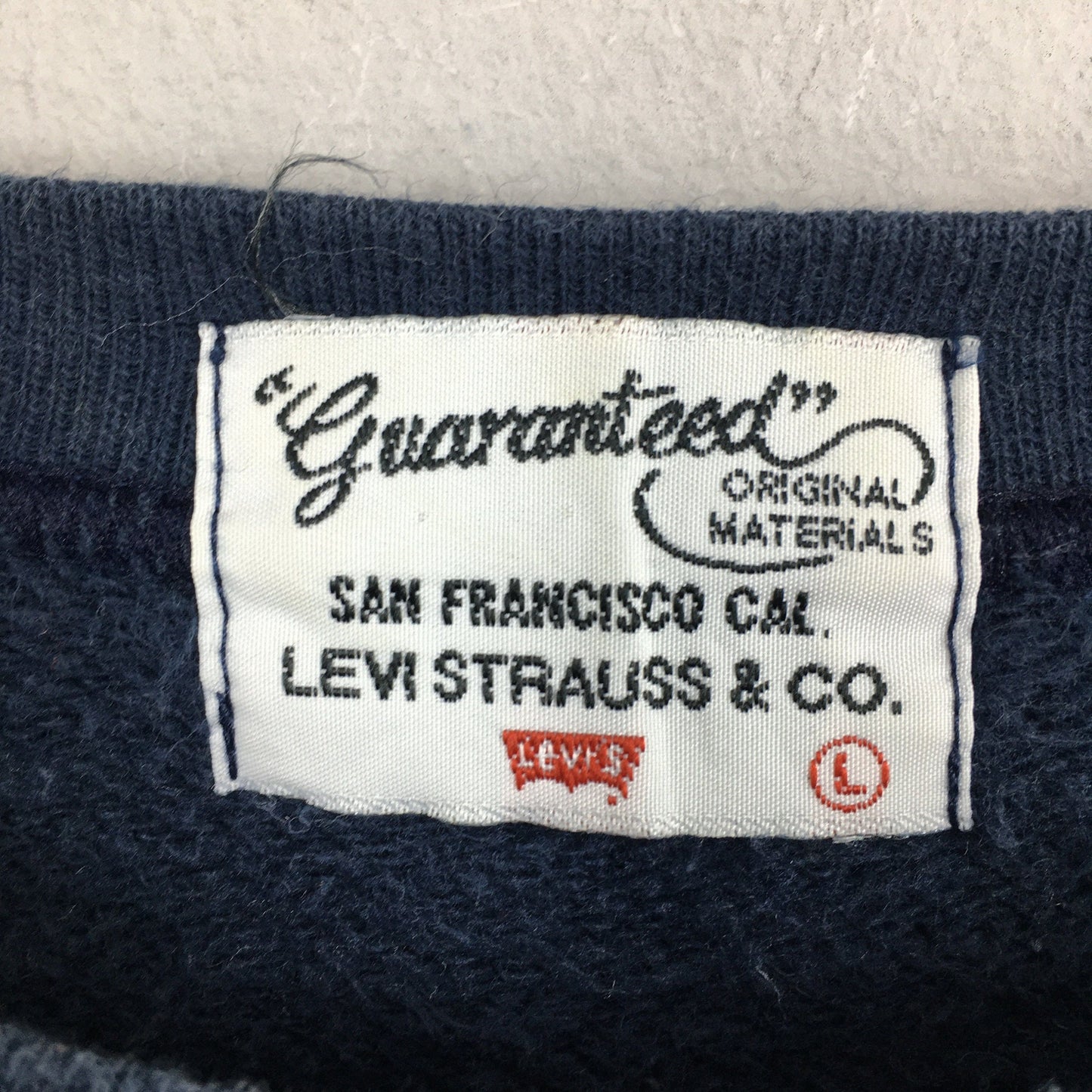 Levis Strauss Blue Sweatshirt Large