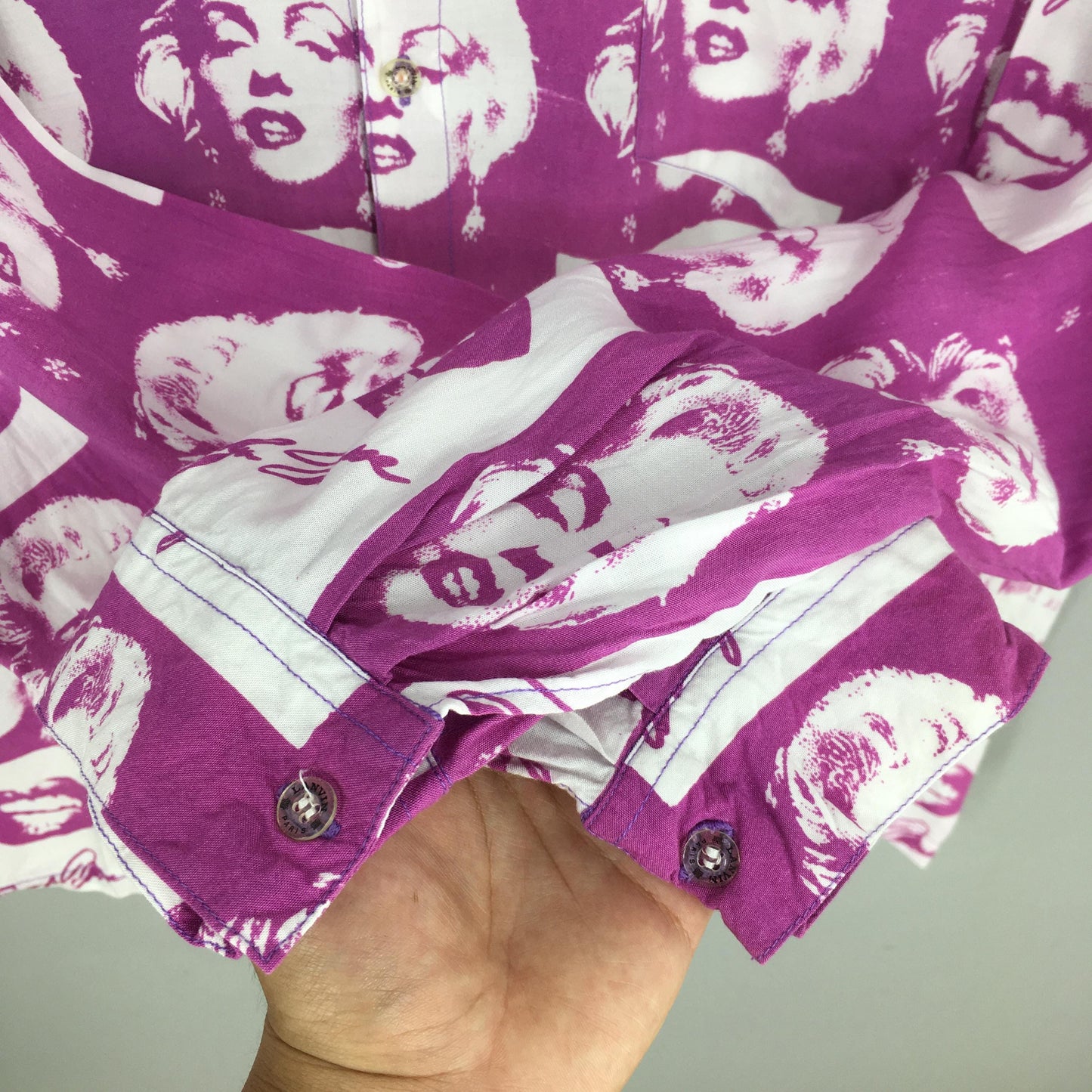 Iconic Marilyn Monroe Pink Rayon Shirt Large