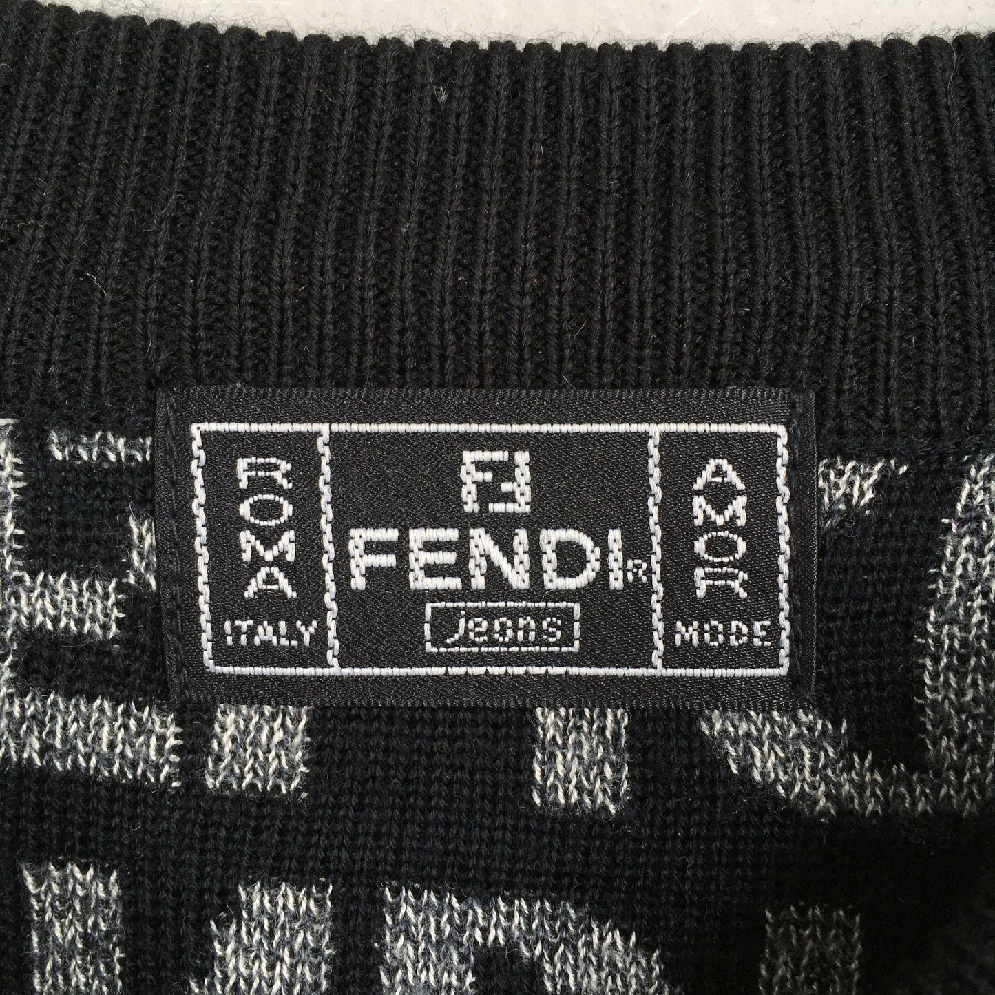 Fendi Zucca Monogram Wool Sweater Medium