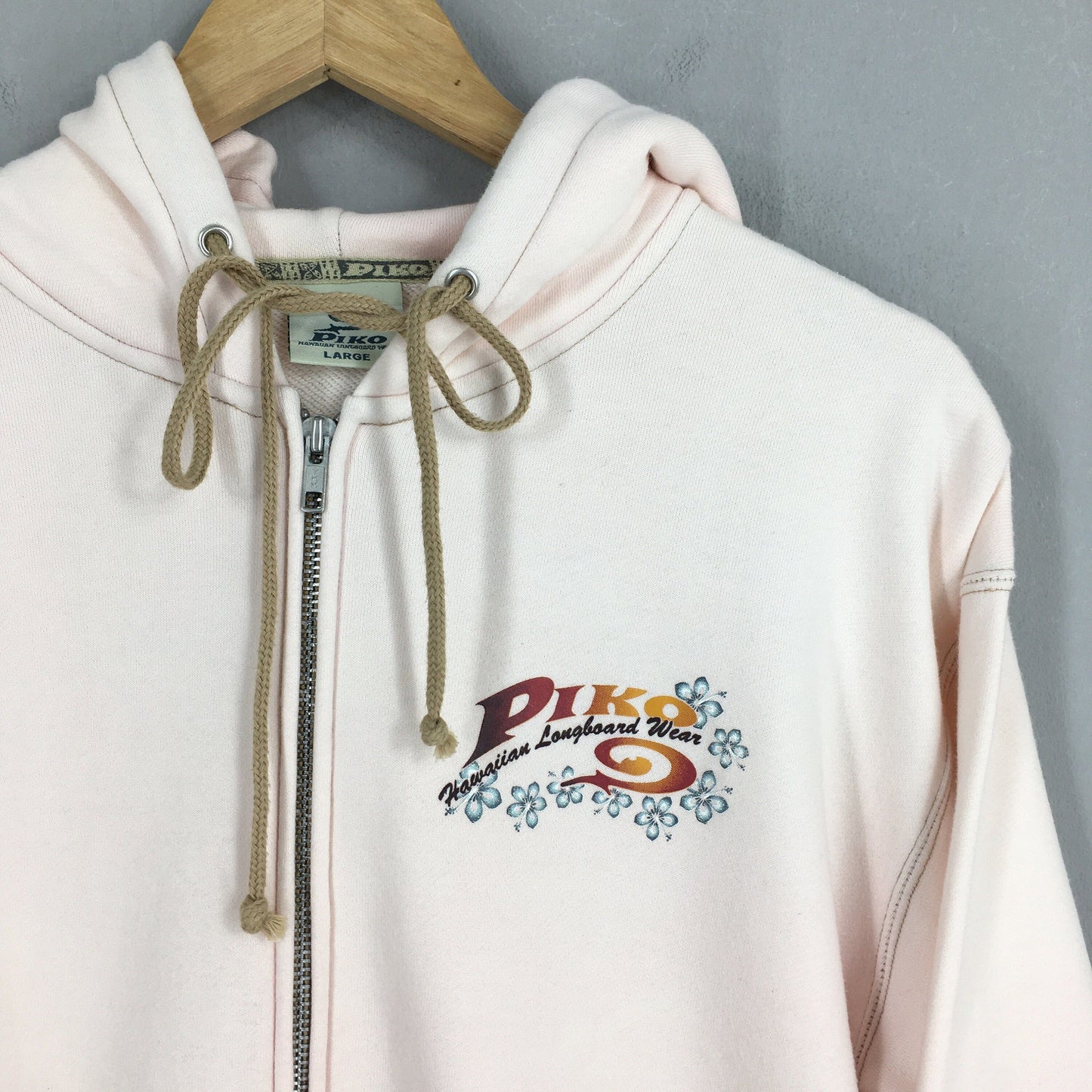 Piko Surf Soft Pink Sweatshirt Hoodie Large