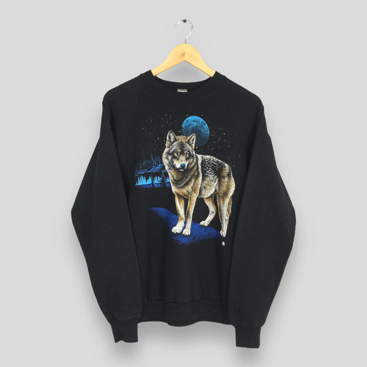 The Wolf Wildlife Graphics Sweatshirt Large