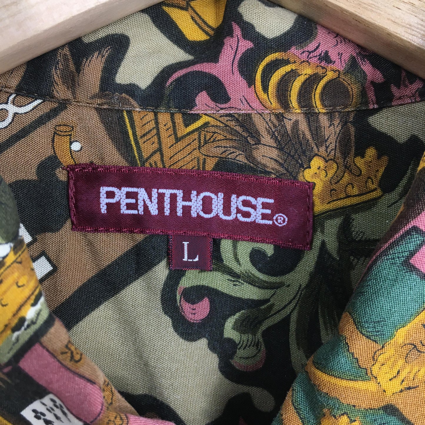 Penthouse Funky Multicolor Baroque Kingdom Pattern Shirt Large