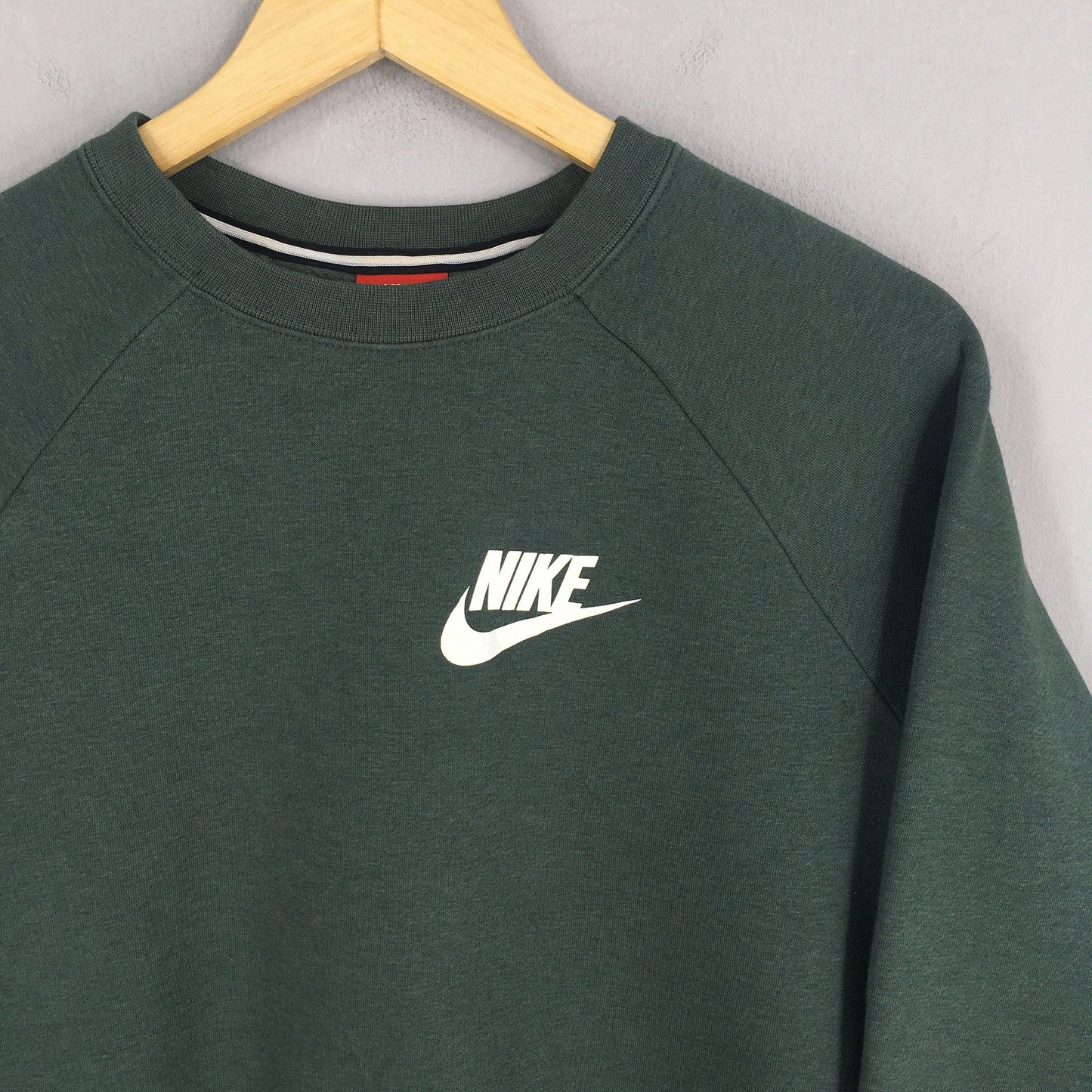 Nike Swoosh Green Sweatshirt Medium