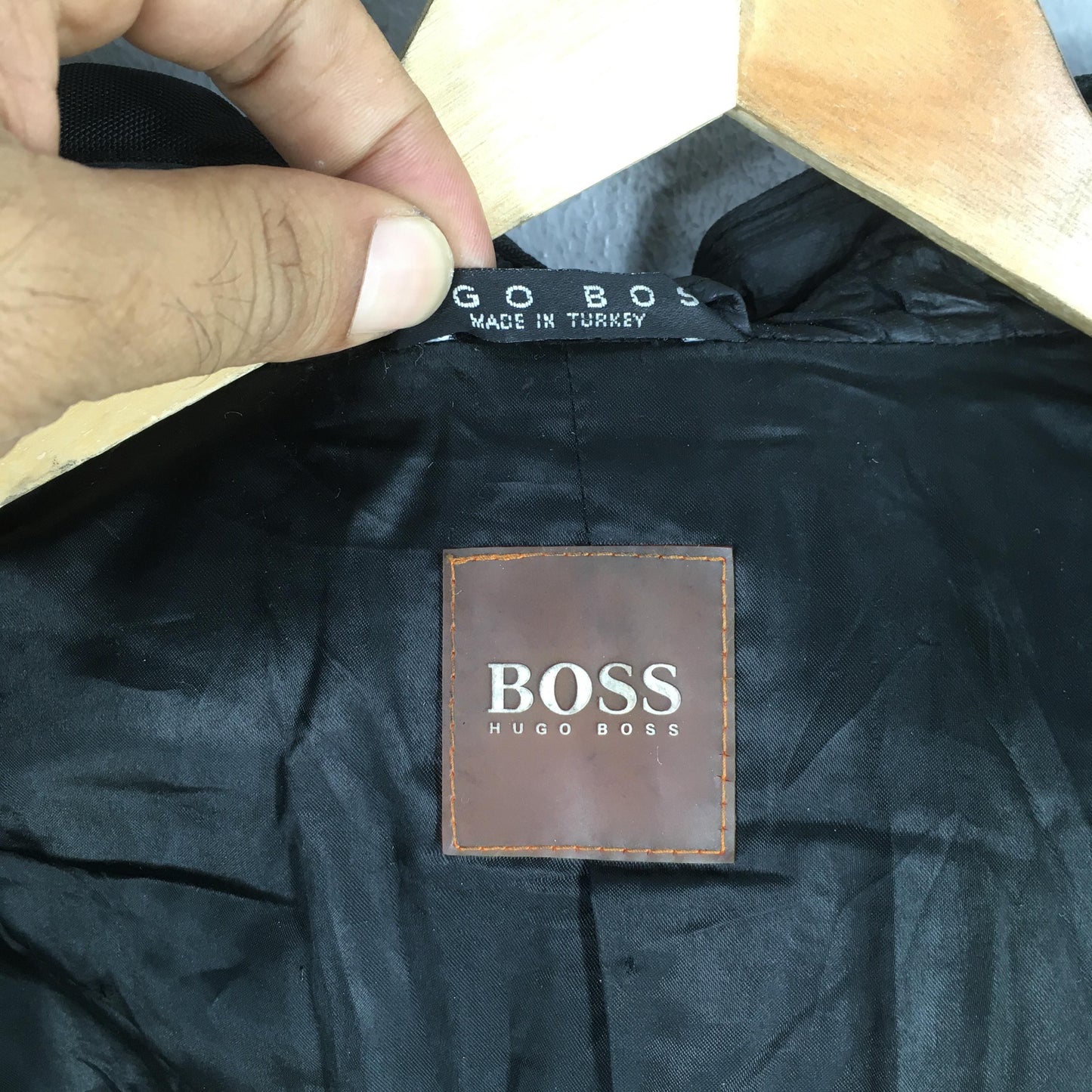 Hugo Boss Black Leather Jorik Jacket Large