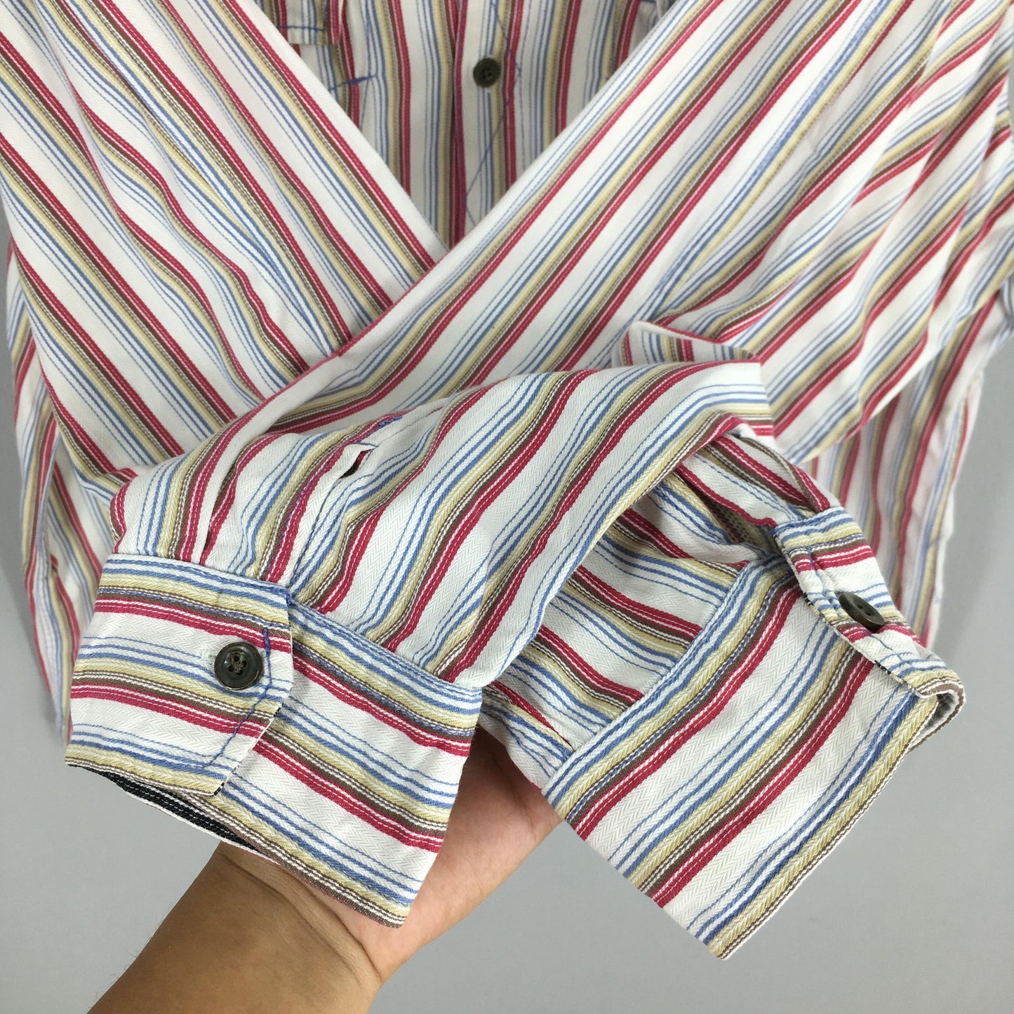 Baffy Vertical Stripes Flannel Shirt XLarge