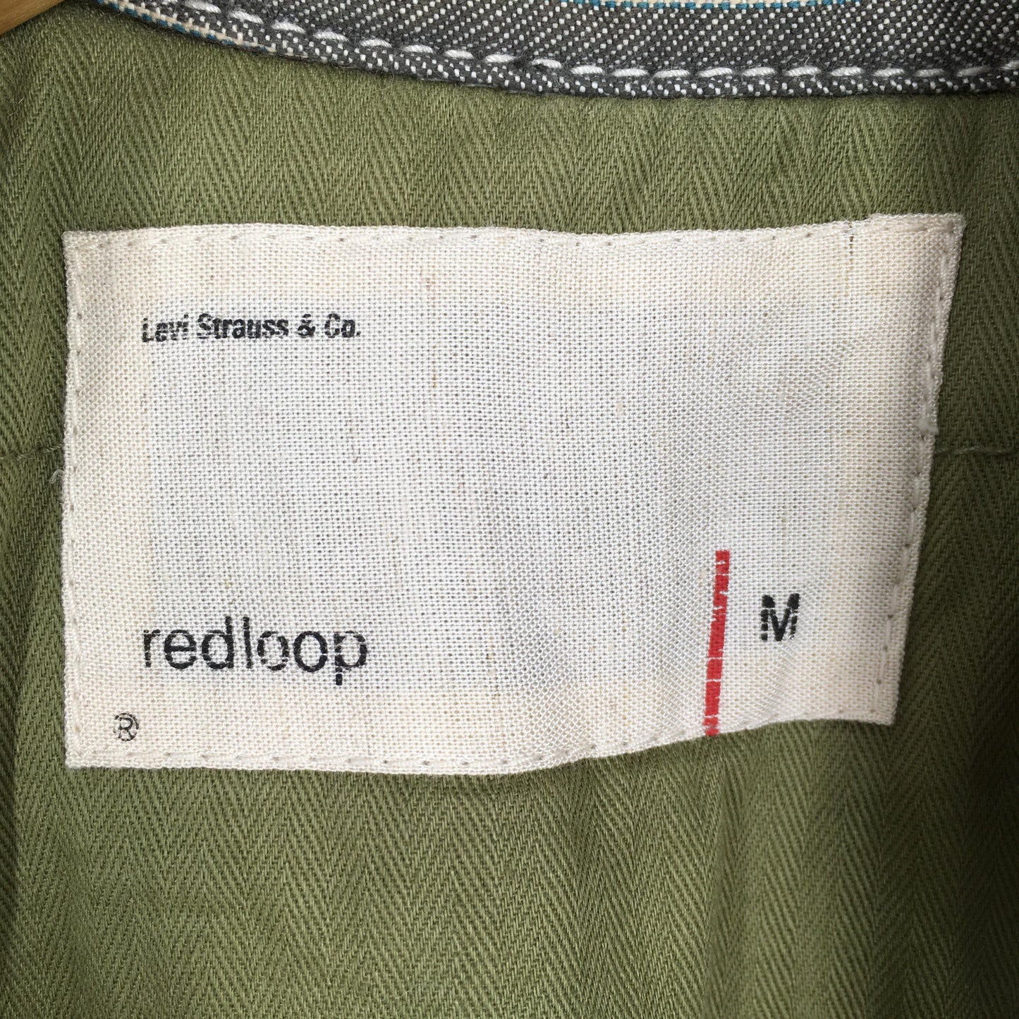 Levis Redloop Striped Patch Leather Jacket Medium