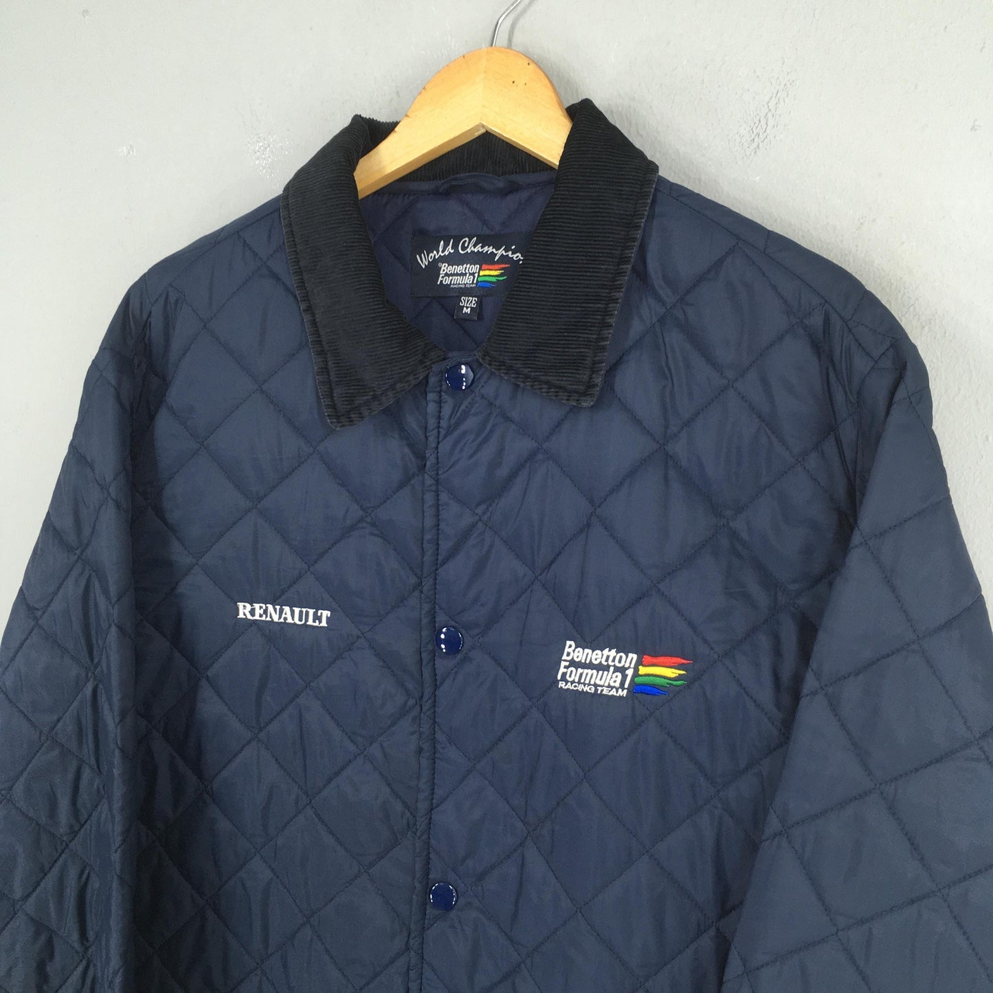 UCB Benetton Formula One Embroidery Blue Jacket Medium
