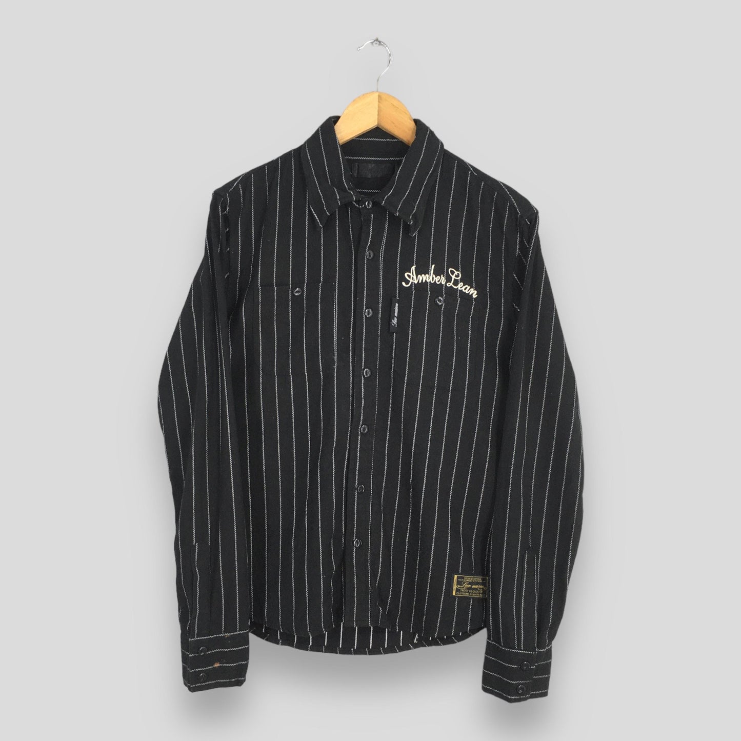 Luv Maison Black Wabash Stripes Shirt Small