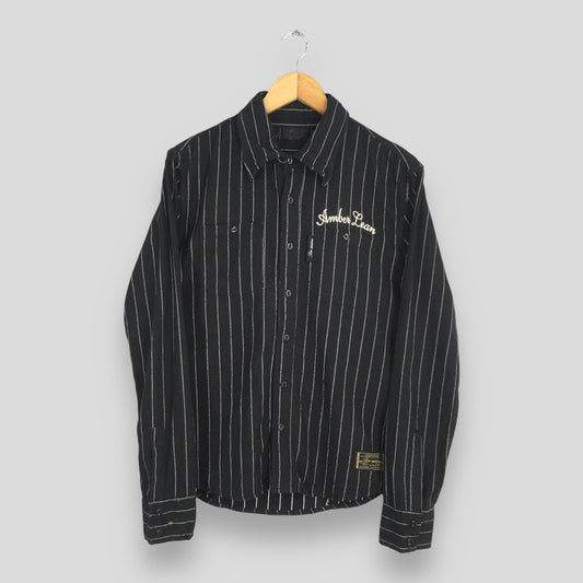 Luv Maison Black Wabash Stripes Shirt Small