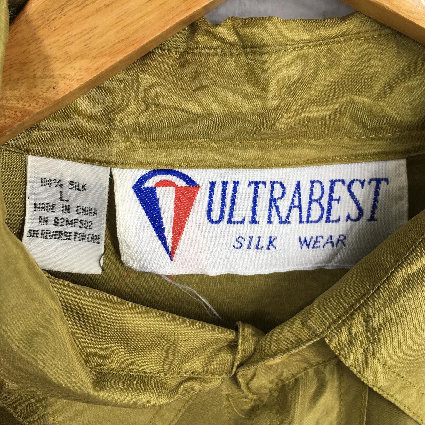 Ultrabest Green Silk Shirt Large