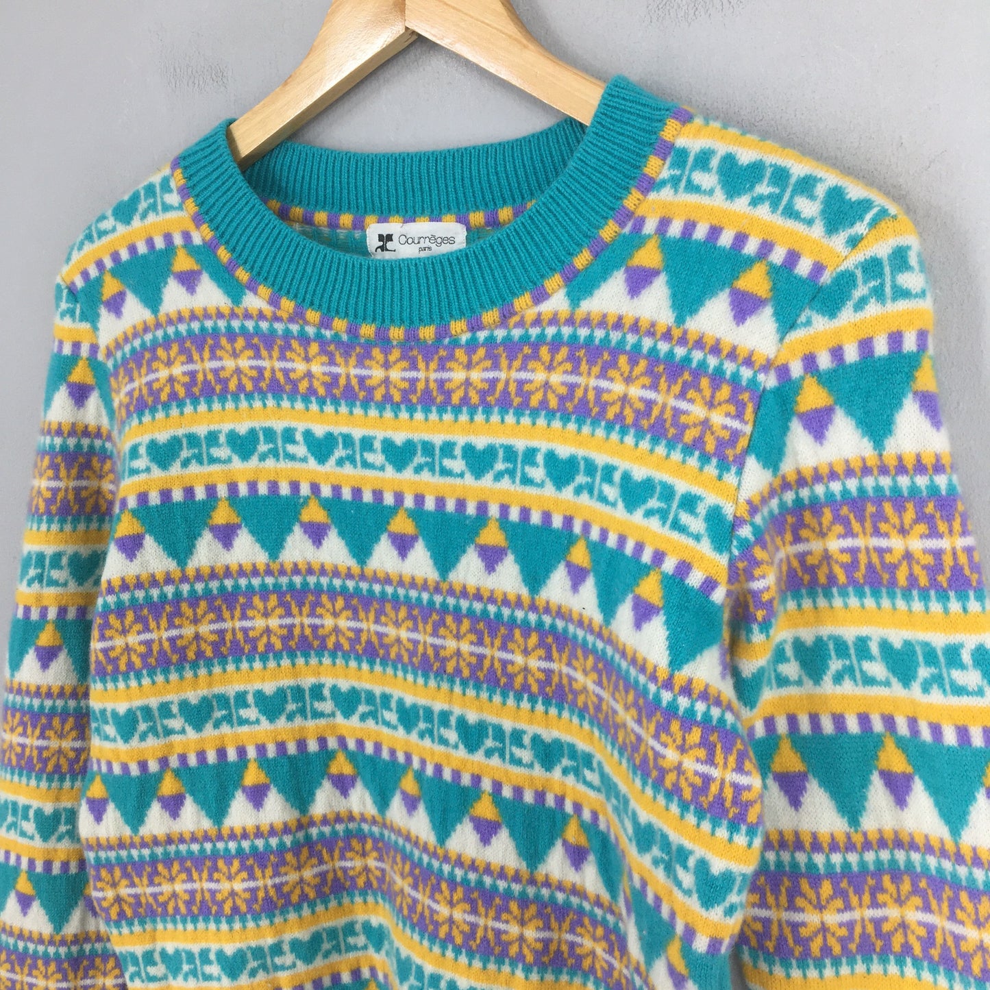 Courreges Paris Knitwear Native Pattern XSmall