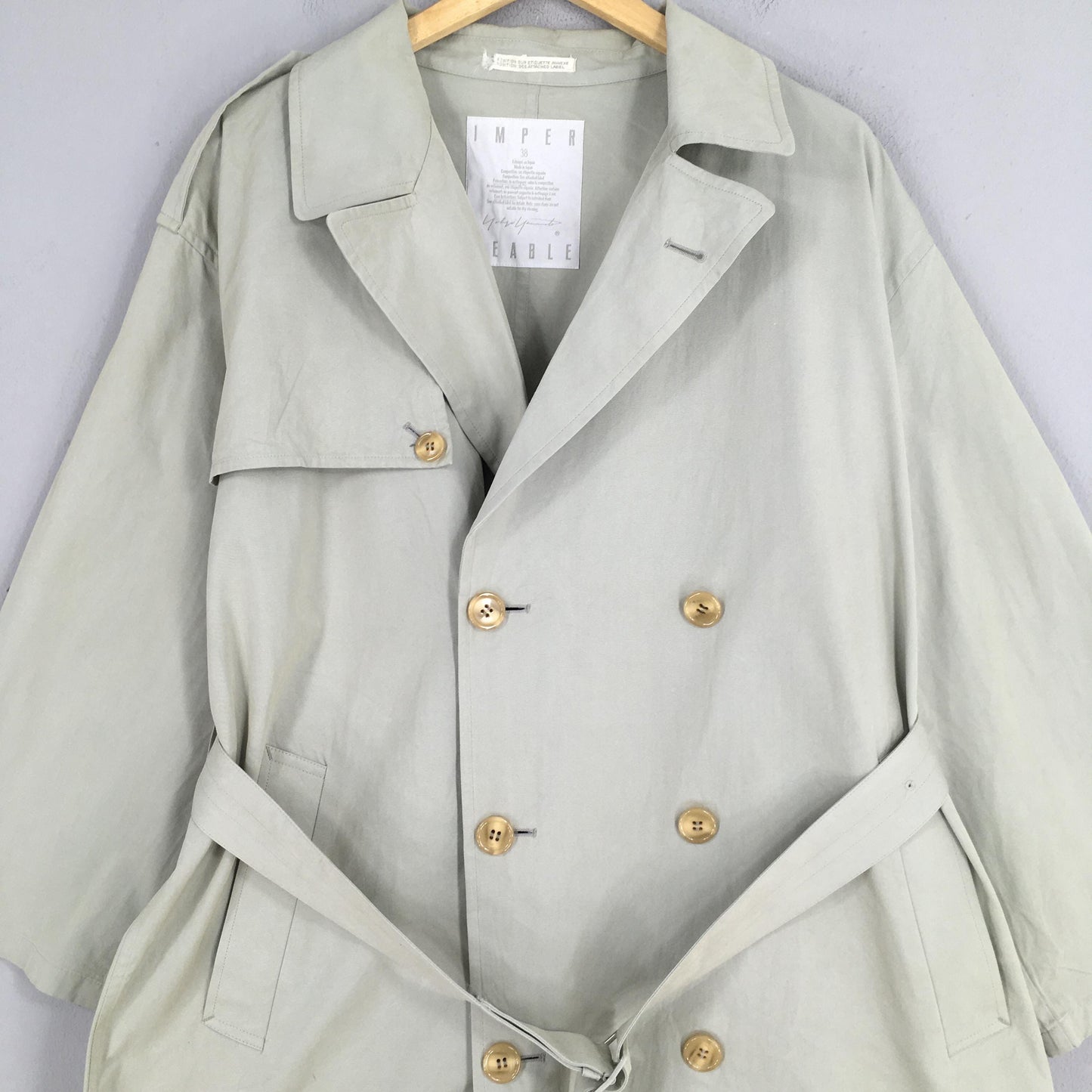 Yohji Yamamoto Impermeable Homme Trenchcoat Jacket Medium