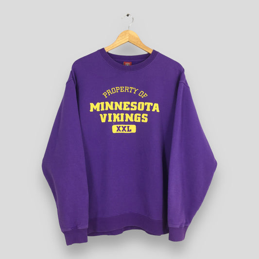 Minnesota Vikings NFL Rugby Purple Crewneck Large