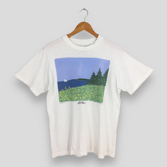 LL Bean Outdoor White Tshirt Medium