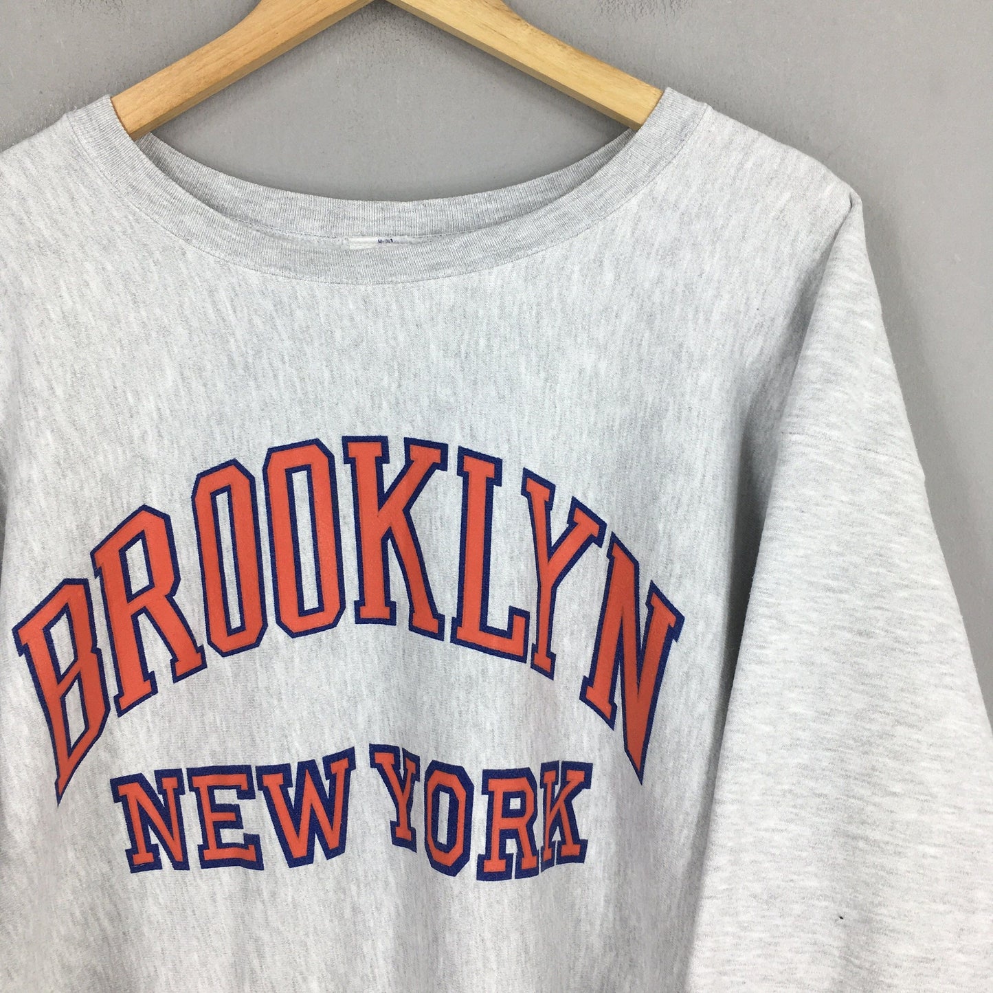 New York Brooklyn Gray Boxy Sweater Large