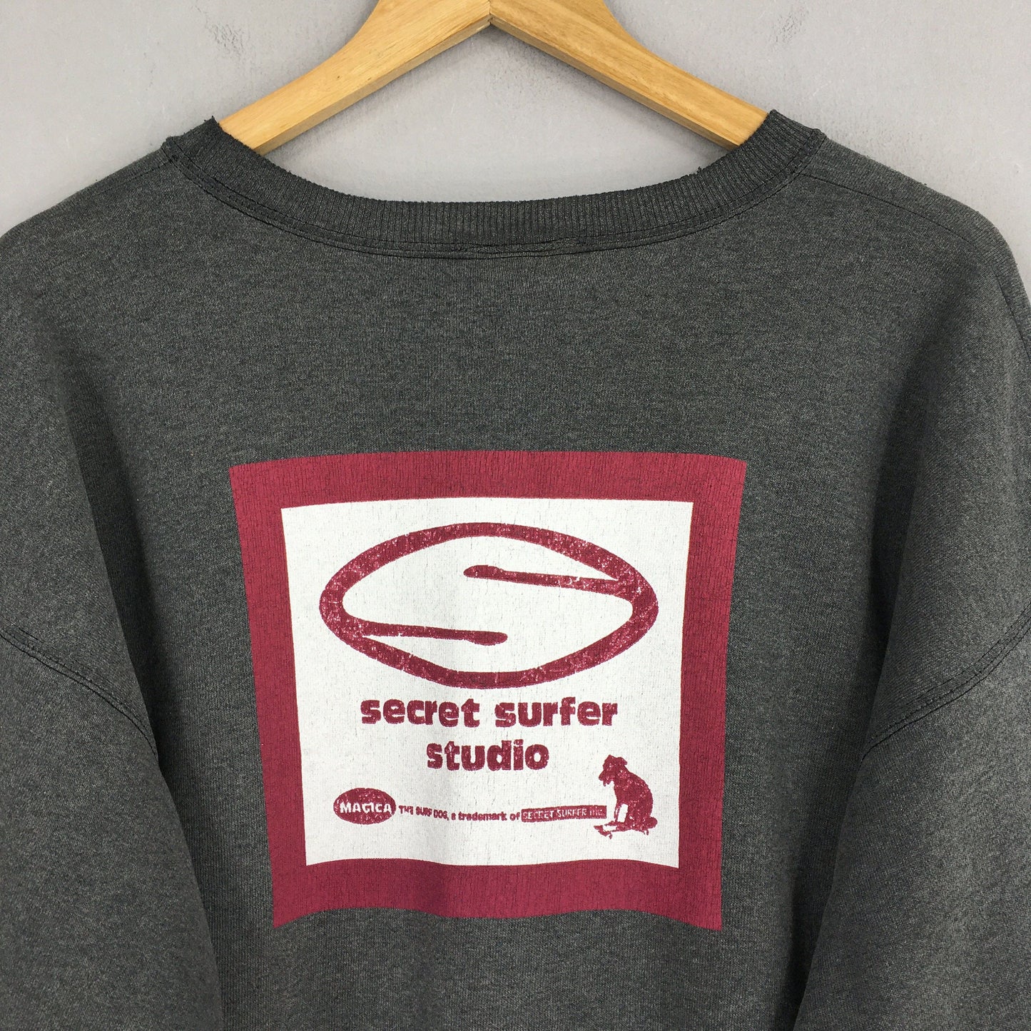 Secret Surfer Black Skateboard Sweatshirt Large