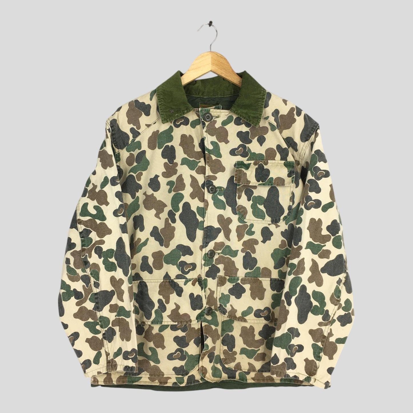 Saftbak Denim Chore Workers Camo Jacket Large