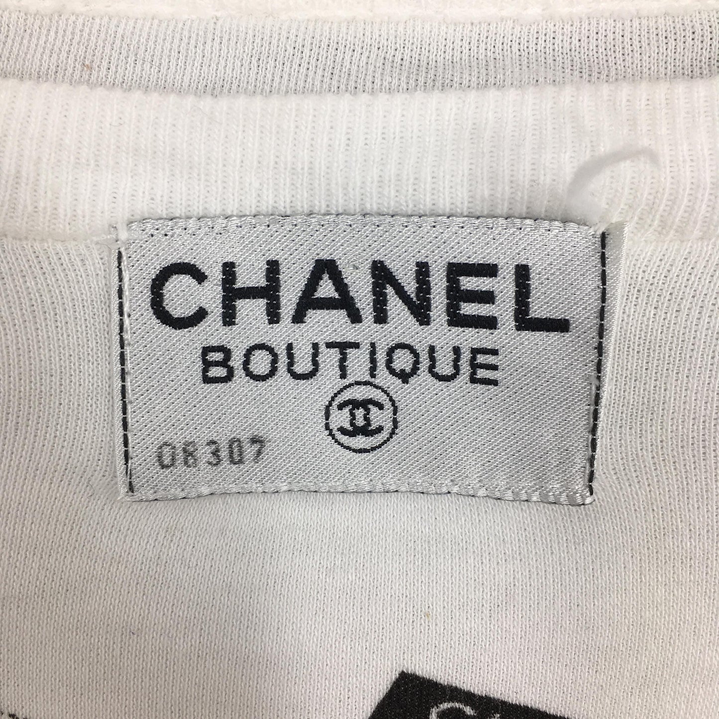 Chanel Boutique Women White Tshirt Small