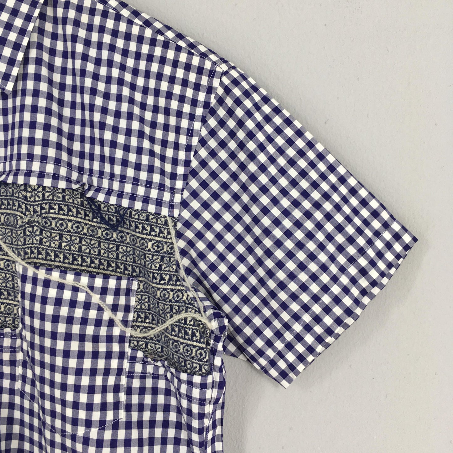 Comme Des Garcons Shirt Checkered Blue Shirt