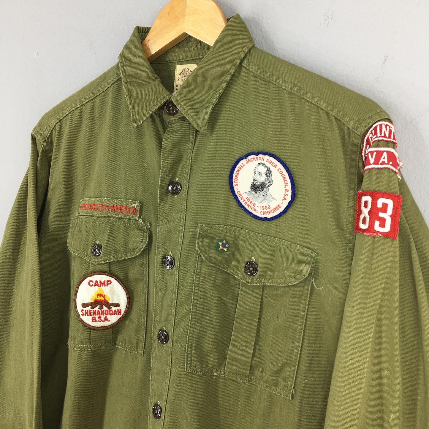 Boy Scouts Olive Shirt Medium