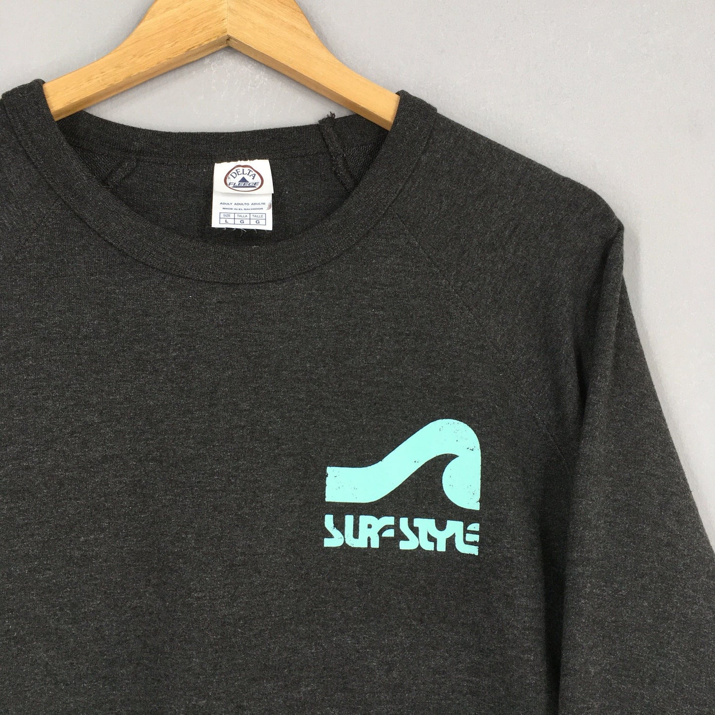 Surf Style Black Sweatshirt Large