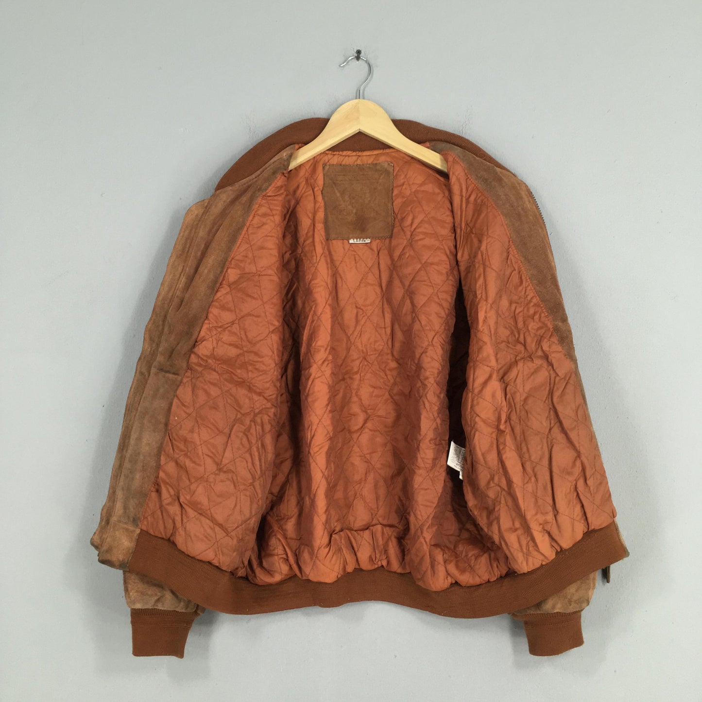 Japanese Brown Suede Leather Jacket Large