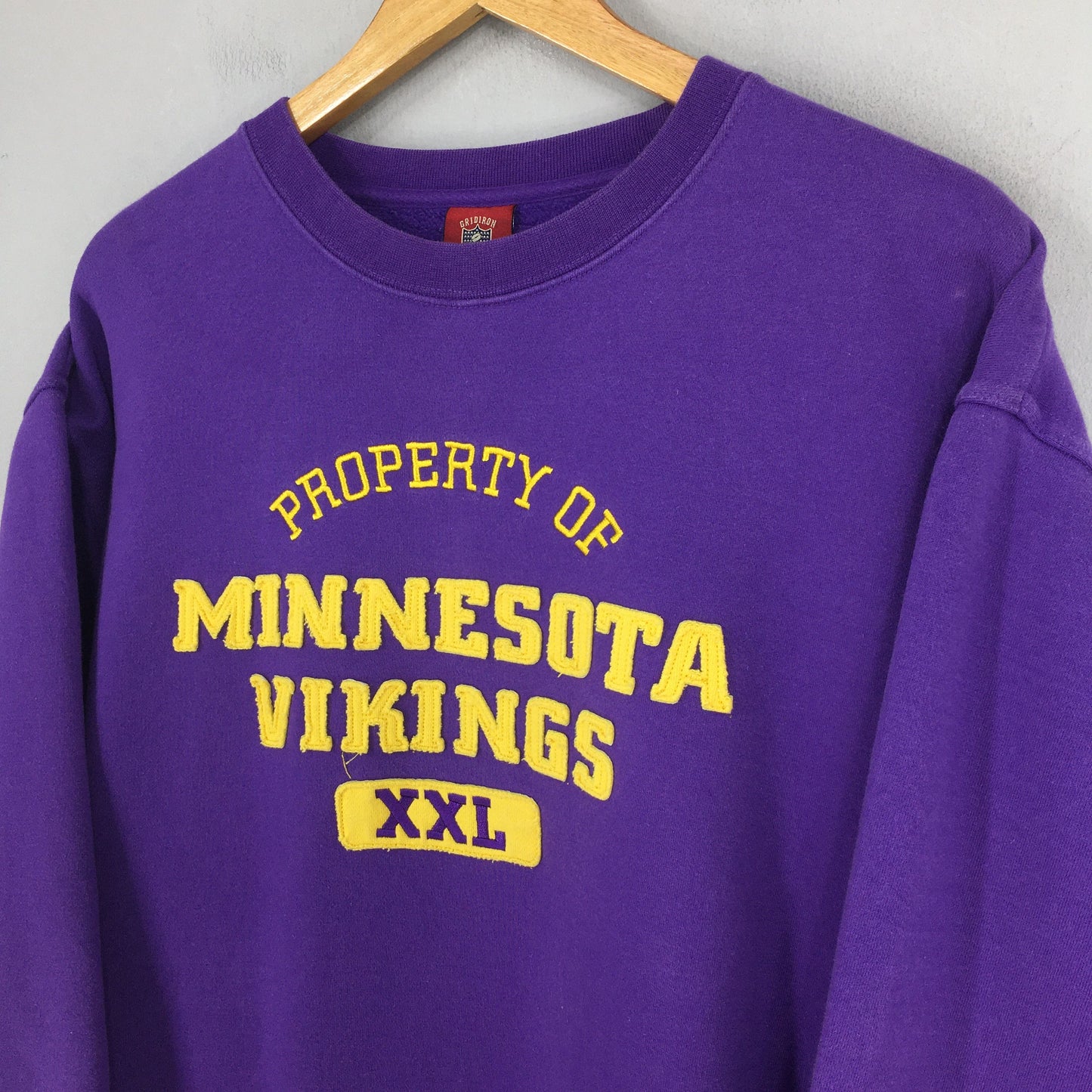 Minnesota Vikings NFL Rugby Purple Crewneck Large