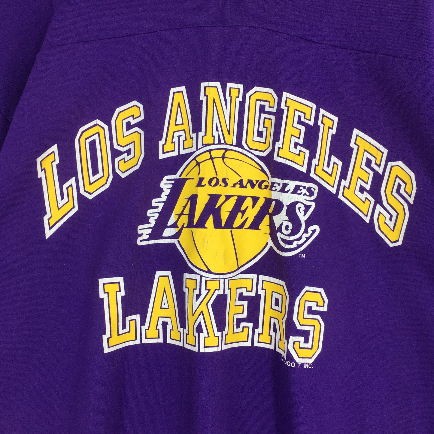 90s Los Angeles Lakers NBA Purple T shirt XLarge