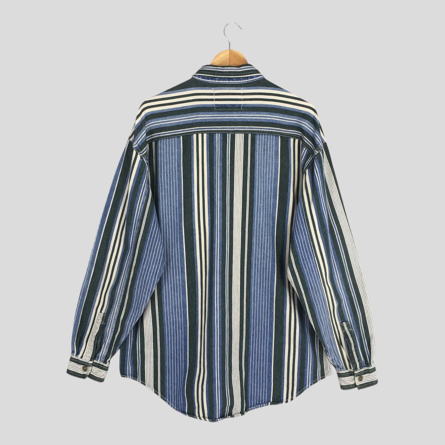 90s Levis Jeans Striped Flannel Multicolor Shirt XLarge