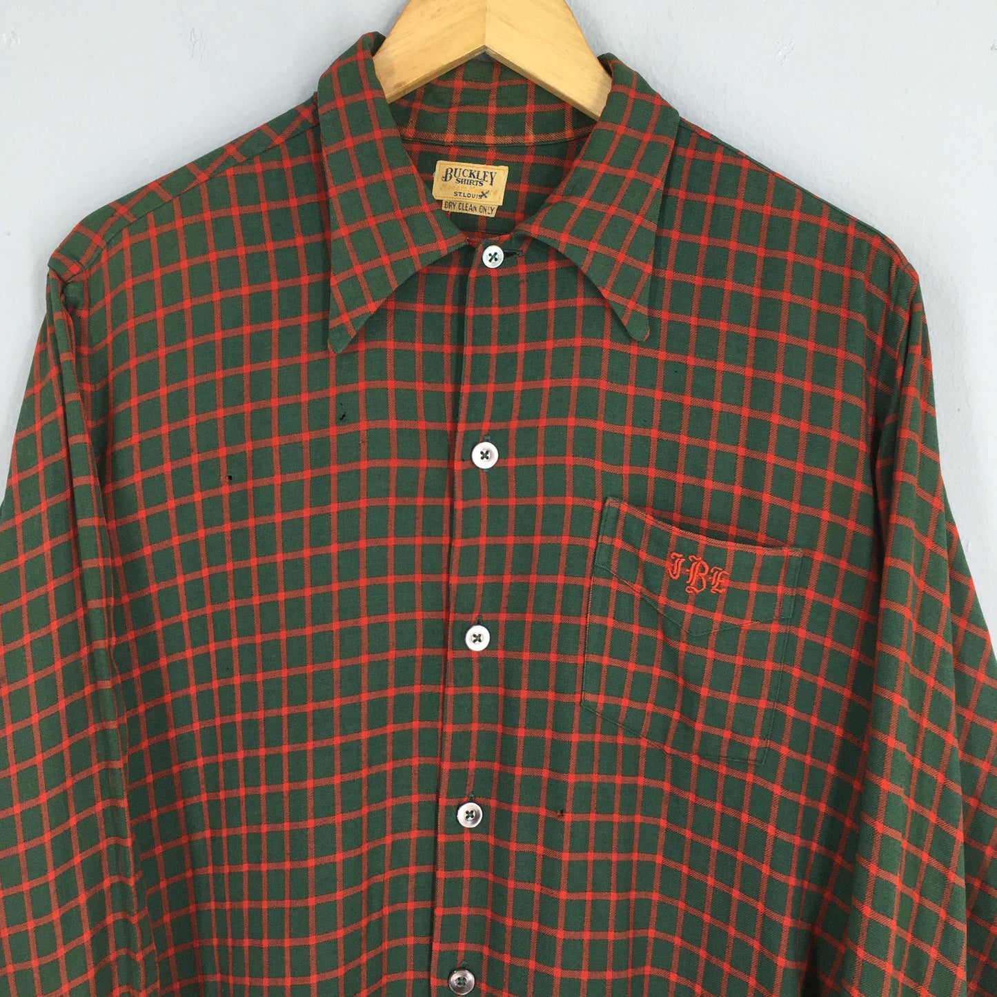 Buckley Shirts Plaid Checked Red Flannel Large