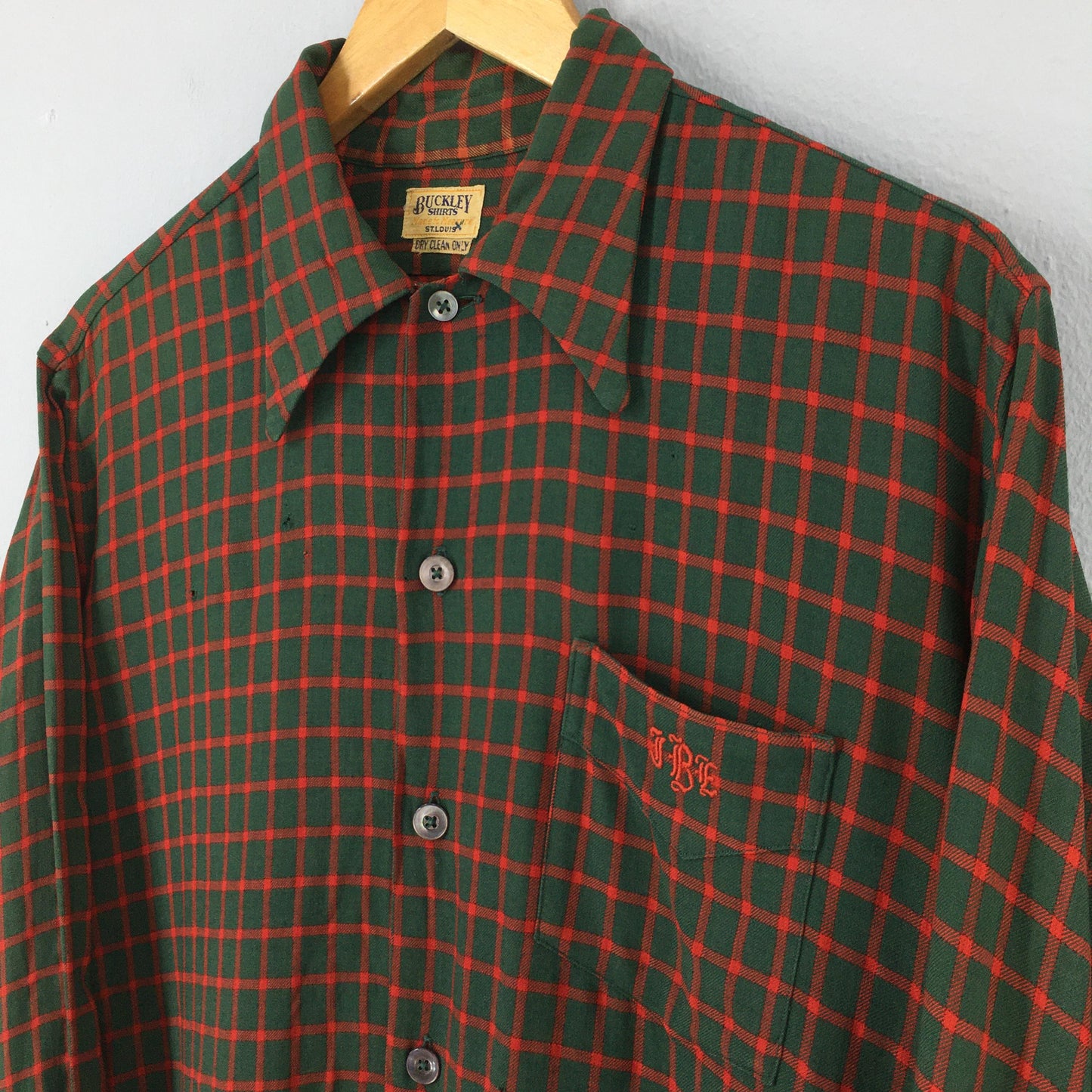 Buckley Shirts Plaid Checked Red Flannel Large