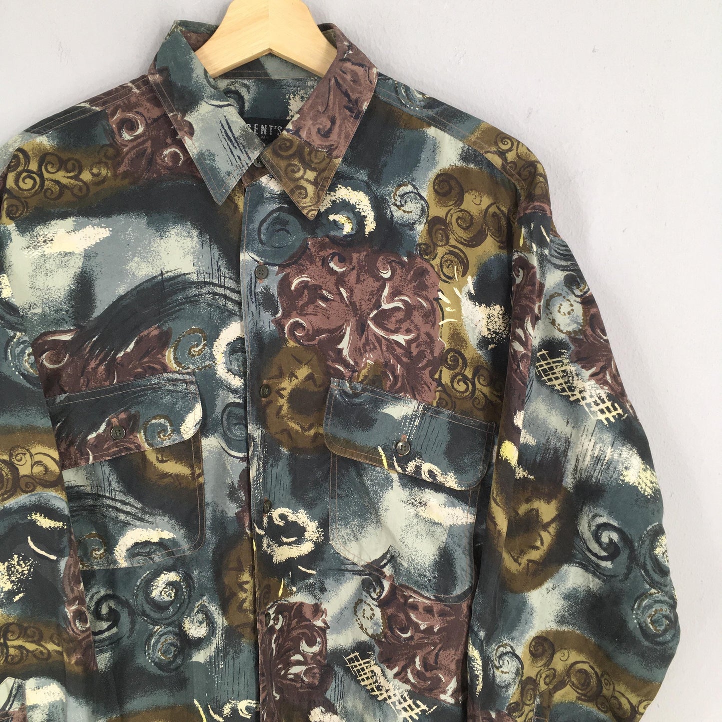 Psychedelic Multicolor Cotton Shirt Medium