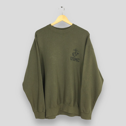 Usmc Marines Green Sweatshirt XLarge