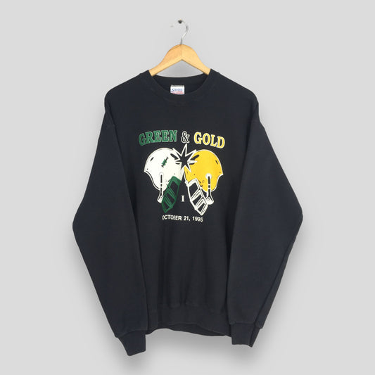 Green Vs Gold Football NFL Sweatshirt Large